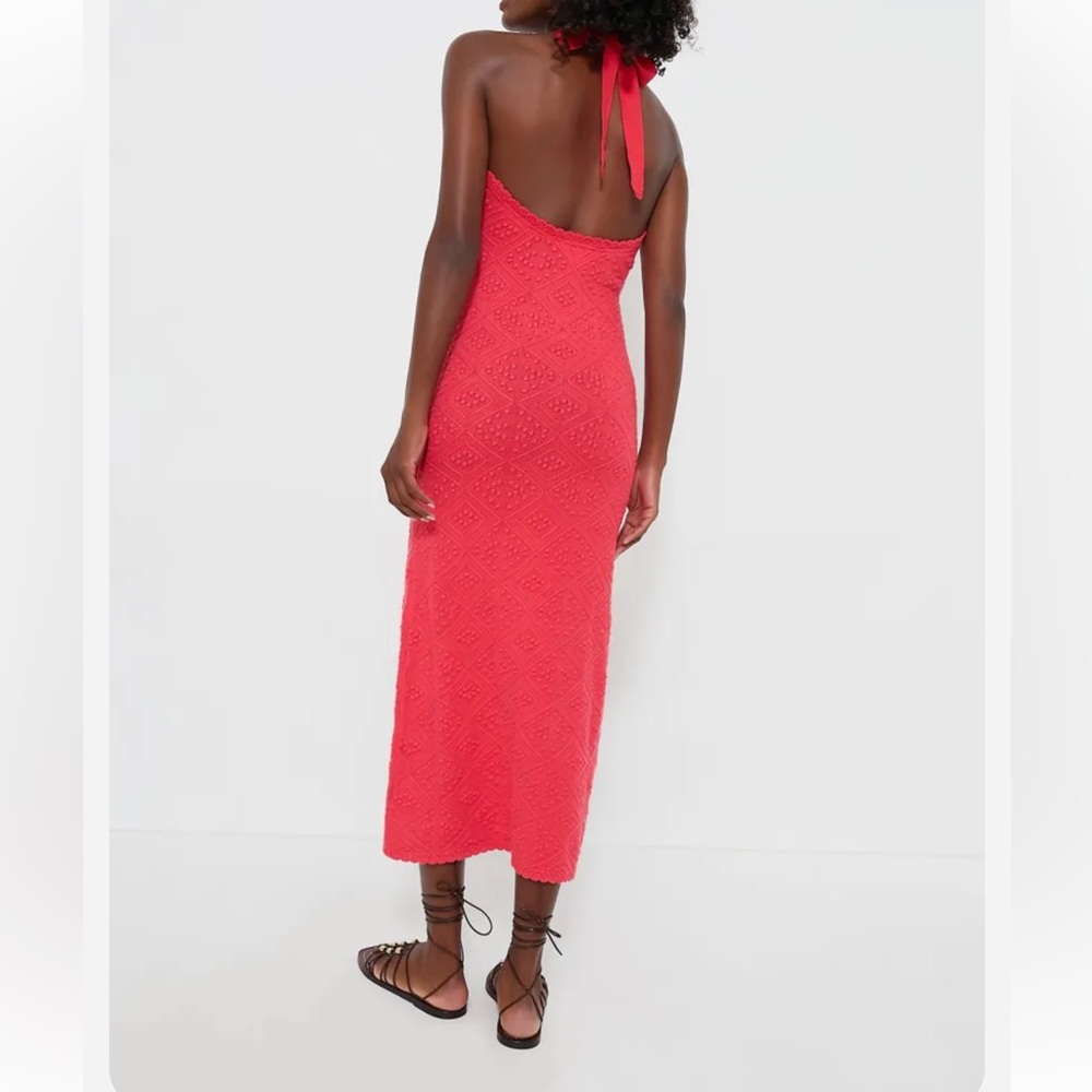 TUCKERNUCK Hyacinth House Watermelon Knit Hollis Halter Dress Size Small - Picture 2 of 9